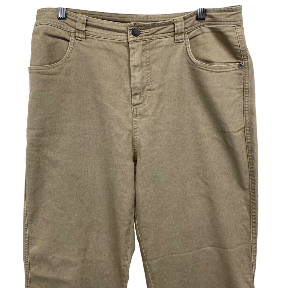 Vintage WOOLRICH Womens Size 10 Khaki Straight Leg Casual Stretch‎ Denim Pants